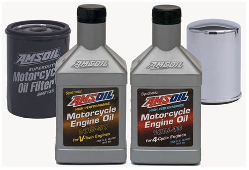 AMSOIL Synthetic Motorcycle Oil and AMSOIL Motorcycle Oil Filters