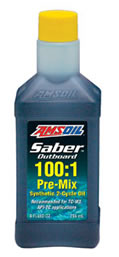 AMSOIL Saber Outboard Synthetic 100:1 Pre-Mix 2-Cycle Oil